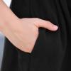 imageGORLYA Girls Short Sleeve Button Up Pleated Waist Loose Casual Linen Midi Dress with Pockets for 412 Years KidsBlack Color