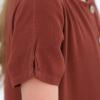 imageGORLYA Girls Short Sleeve Button Up Pleated Waist Loose Casual Linen Midi Dress with Pockets for 412 Years KidsBrown Color
