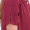 imageGORLYA Girls Short Sleeve Button Up Pleated Waist Loose Casual Linen Midi Dress with Pockets for 412 Years KidsRed Color