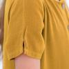 imageGORLYA Girls Short Sleeve Button Up Pleated Waist Loose Casual Linen Midi Dress with Pockets for 412 Years KidsYellow Color