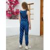imageGORLYA Girls Sleeveless Solid Casual Jumpsuit Rompers Harem Pants Outfits for 414TBlue Print