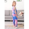 imageGORLYA Girls Sleeveless Solid Casual Jumpsuit Rompers Harem Pants Outfits for 414TBluepink Tiedye