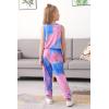 imageGORLYA Girls Sleeveless Solid Casual Jumpsuit Rompers Harem Pants Outfits for 414TBluepink Tiedye