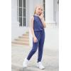 imageGORLYA Girls Sleeveless Solid Casual Jumpsuit Rompers Harem Pants Outfits for 414TNavy