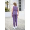 imageGORLYA Girls Sleeveless Solid Casual Jumpsuit Rompers Harem Pants Outfits for 414TPurple