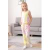 imageGORLYA Girls Sleeveless Solid Casual Jumpsuit Rompers Harem Pants Outfits for 414TYellowpink Tiedye