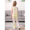 imageGORLYA Girls Sleeveless Solid Casual Jumpsuit Rompers Harem Pants Outfits for 414TYellowpink Tiedye