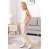 imageGORLYA Girls Sleeveless Solid Casual Jumpsuit Rompers Harem Pants Outfits for 414TYellowpink Tiedye