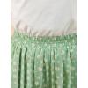 imageGORLYA Girls Clothing Sets Ruffle Trim Short Sleeve Tops Casual Printed Pleated Wide Leg Pants 2 PCS Outfit Suits 614YGreen Flower