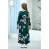 imageGORLYA Girls Long Sleeve Floral Print Loose Casual Holiday Long Maxi Dress with Pockets 412 YearsGreen Printlong Sleeve
