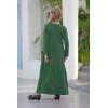 imageGORLYA Girls Long Sleeve Floral Print Loose Casual Holiday Long Maxi Dress with Pockets 412 YearsGreenlong Sleeve