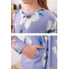 imageGORLYA Girls Long Sleeve Floral Print Loose Casual Holiday Long Maxi Dress with Pockets 412 YearsMauve Print