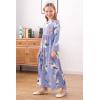 imageGORLYA Girls Long Sleeve Floral Print Loose Casual Holiday Long Maxi Dress with Pockets 412 YearsMauve Print