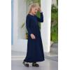 imageGORLYA Girls Long Sleeve Floral Print Loose Casual Holiday Long Maxi Dress with Pockets 412 YearsNavylong Sleeve