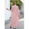 imageGORLYA Girls Long Sleeve Floral Print Loose Casual Holiday Long Maxi Dress with Pockets 412 YearsPink Stripelong Sleeve