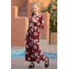 imageGORLYA Girls Long Sleeve Floral Print Loose Casual Holiday Long Maxi Dress with Pockets 412 YearsRed Printlong Sleeve
