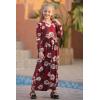 imageGORLYA Girls Long Sleeve Floral Print Loose Casual Holiday Long Maxi Dress with Pockets 412 YearsRed Printlong Sleeve