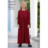 imageGORLYA Girls Long Sleeve Floral Print Loose Casual Holiday Long Maxi Dress with Pockets 412 YearsRedlong Sleeve