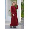 imageGORLYA Girls Long Sleeve Floral Print Loose Casual Holiday Long Maxi Dress with Pockets 412 YearsRedlong Sleeve