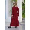 imageGORLYA Girls Long Sleeve Floral Print Loose Casual Holiday Long Maxi Dress with Pockets 412 YearsRedlong Sleeve