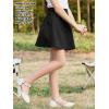 imageGORLYA Girls Modest Simple Casual Vintage Elastic Waist ALine Short Skirt for 614Y KidsBlack