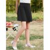 imageGORLYA Girls Modest Simple Casual Vintage Elastic Waist ALine Short Skirt for 614Y KidsBlack