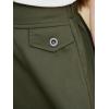 imageGORLYA Girls Modest Simple Casual Vintage Elastic Waist ALine Short Skirt for 614Y KidsGreen