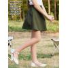 imageGORLYA Girls Modest Simple Casual Vintage Elastic Waist ALine Short Skirt for 614Y KidsGreen