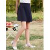 imageGORLYA Girls Modest Simple Casual Vintage Elastic Waist ALine Short Skirt for 614Y KidsNavy