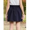 imageGORLYA Girls Modest Simple Casual Vintage Elastic Waist ALine Short Skirt for 614Y KidsNavy