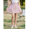 imageGORLYA Girls Modest Simple Casual Vintage Elastic Waist ALine Short Skirt for 614Y KidsPink