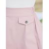 imageGORLYA Girls Modest Simple Casual Vintage Elastic Waist ALine Short Skirt for 614Y KidsPink