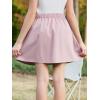 imageGORLYA Girls Modest Simple Casual Vintage Elastic Waist ALine Short Skirt for 614Y KidsPink