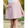 imageGORLYA Girls Modest Simple Casual Vintage Elastic Waist ALine Short Skirt for 614Y KidsPink