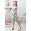 imageGORLYA Girls Short Sleeve Casual Vintage Peter Pan Collar Fit and Flare Skater Party Dress with Pockets 412 YearsBlue Dot Print
