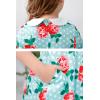 imageGORLYA Girls Short Sleeve Casual Vintage Peter Pan Collar Fit and Flare Skater Party Dress with Pockets 412 YearsBlue Dot Print