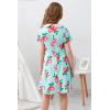 imageGORLYA Girls Short Sleeve Casual Vintage Peter Pan Collar Fit and Flare Skater Party Dress with Pockets 412 YearsBlue Dot Print