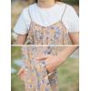 imageGORLYA Girls Skirt Sets Casual Short Sleeve Knit Tops and Floral Ruffle Hem Summer Cami Dress 2PCS Outfit Clothes 614YBrown Print