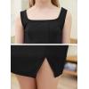 imageGORLYA Girls Skirt Sets Sleeveless Casual Summer Crop Tank Tops and Bodycon Short Pencil Skirt 2PCS Outfit Clothes 614YBlack