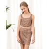 imageGORLYA Girls Skirt Sets Sleeveless Casual Summer Crop Tank Tops and Bodycon Short Pencil Skirt 2PCS Outfit Clothes 614YLeopard