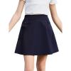 imageGORLYA Girls Modest Simple Casual Vintage Elastic Waist ALine Short Skirt for 614Y KidsNavy