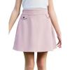 imageGORLYA Girls Modest Simple Casual Vintage Elastic Waist ALine Short Skirt for 614Y KidsPink