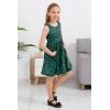 imageGORLYA Cute Girls Summer Casual Party Aline Midi Tank Dress with Pockets for 414T KidsGreen Leopard