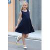 imageGORLYA Cute Girls Summer Casual Party Aline Midi Tank Dress with Pockets for 414T KidsNavy