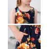 imageGORLYA Cute Girls Summer Casual Party Aline Midi Tank Dress with Pockets for 414T KidsOrange Flower
