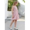 imageGORLYA Cute Girls Summer Casual Party Aline Midi Tank Dress with Pockets for 414T KidsPink