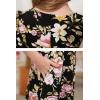 imageGORLYA Girls Flutter Sleeve Stretchy ALine Swing Flared Skater Party Dress with Pockets for 412 Years KidsBlack Print