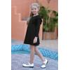 imageGORLYA Girls Flutter Sleeve Stretchy ALine Swing Flared Skater Party Dress with Pockets for 412 Years KidsBlacklong Sleeve