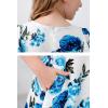 imageGORLYA Girls Flutter Sleeve Stretchy ALine Swing Flared Skater Party Dress with Pockets for 412 Years KidsBlue Flower