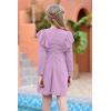 imageGORLYA Girls Flutter Sleeve Stretchy ALine Swing Flared Skater Party Dress with Pockets for 412 Years KidsMauvelong Sleeve